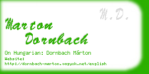 marton dornbach business card